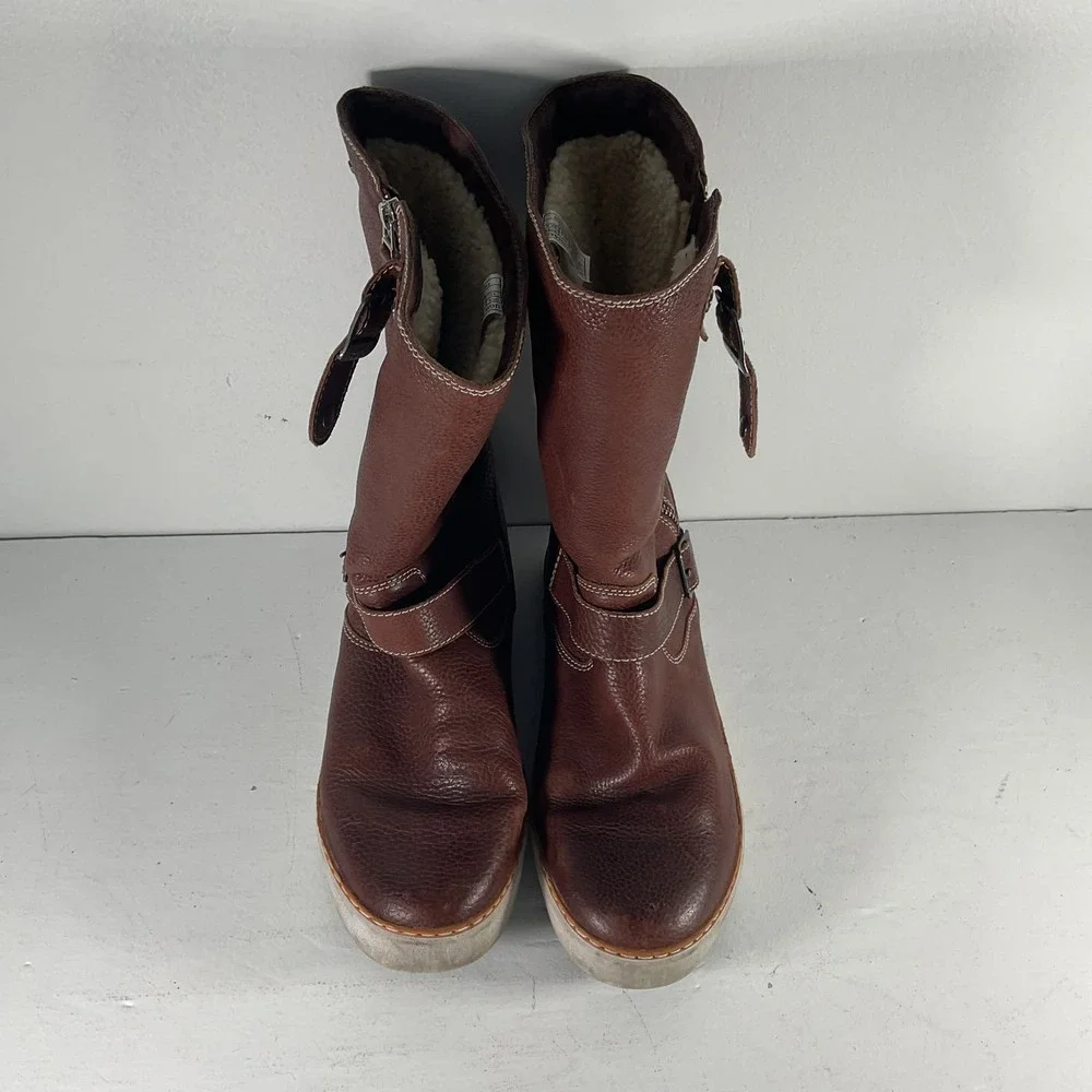 Brown Leather Women's Boots - Picture 3 of 9